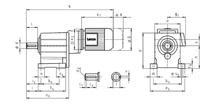 Lenze GST Dimensions VBR